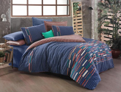 Постельное белье из фланели SAREV FANCY N294 LAYRA V1-MAVI 50х70 (1шт) 1,5-спальное