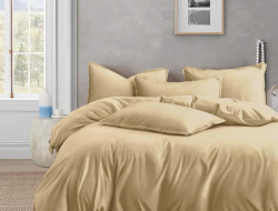 Постельное белье из люксового сатина АЛЬВИТЕК ОCA-001 бежевое 70х70 (2шт) 2-спальное