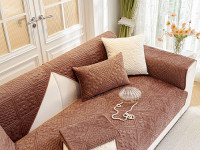 Набор накидок на диван из велюра TANGO SOFA коричневый 90х160 (2шт)