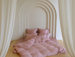 Постельное белье с простыней на резинке 160х200 GERMAN GRASS ROSE BRILLIANT GRASS 50х70 (2шт), 70х70 (2шт) евро