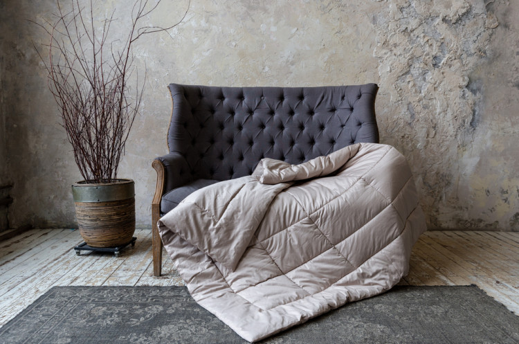 Одеяло стеганое GERMAN GRASS ALMOND CAMEL GRASS 200x200 теплое