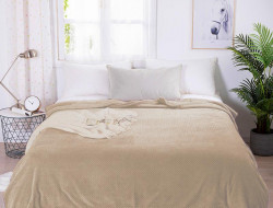 Плед однотонный из микрофибры TANGO SPIGA SP-26 бежевый 150х200