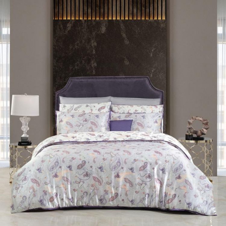 Постельное белье из натурального шелка SAREV ELITE GROUP N223 IKARUS V1-LILA 50х70 (1шт) 1,5-спальное