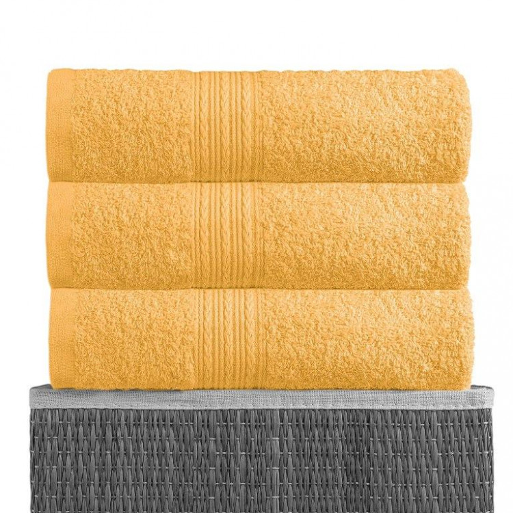 Полотенце махровое BAYRAMALY желтое 70х140