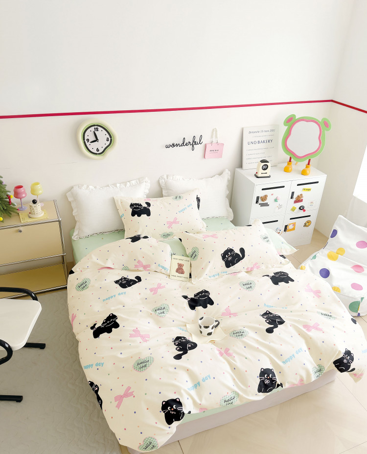 Постельное белье из твил-сатина TANGO хеппи крема 70х70 (2шт) 2-спальное