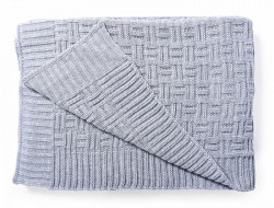 Плед вязаный из акрила BELPOL ШАХМАТЫ сумерки 180х200