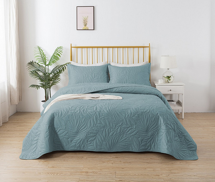 Покрывало тонкое из микрофибры TANGO TRM MARRAKECH серо-голубое 240х240