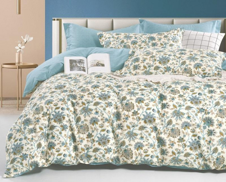 Постельное белье двухстороннее из твил-сатина SAILID BP-159-1 1,5-спальное