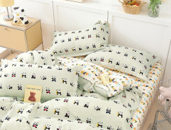 Постельное белье из твил-сатина TANGO панды на зарядке 50х70 (2шт) 1,5-спальное