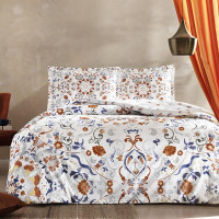 Постельное белье из сатина TAC VIOLA кирпичное евро