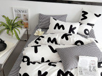 Постельное белье из сатина TANGO буквовед 50х70 (2шт) 2-спальное