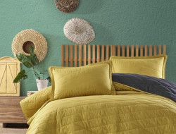 Покрывало из ранфорса KARVEN Y919 LORNA V3 SARI 180х240 с наволочкой 50х70