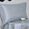 Постельное белье из хлопкового жаккарда ASABELLA Серо-голубая дымка 50х70 (2шт) и 70х70 (2шт) семейное