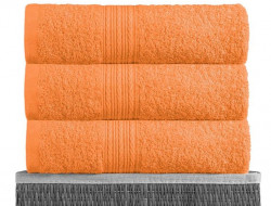 Простыня махровая BAYRAMALY оранжевая 180х210