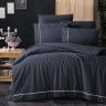 Постельное белье из DELUXE DARK ранфорса KARVEN N028 ALISA DENIM 50х70 (2шт) 1,5-спальное