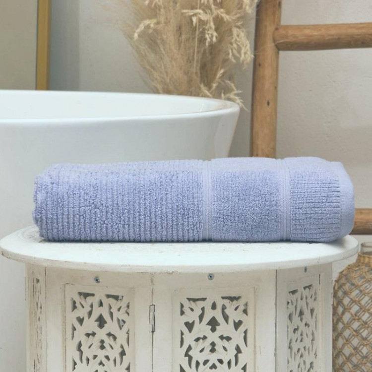 Полотенце махровое TAC DORA GRAY-BLUE серо-голубое 50х90