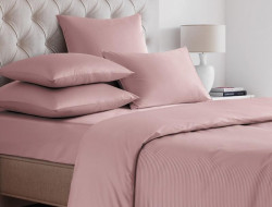 Простыня на резинке из сатина SAILID SL-2-90 пудра 90х200х25