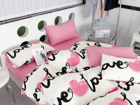 Постельное белье из сатина TANGO признание в любви 50х70 (2шт), 70х70 (2шт) евро