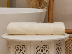 Полотенце махровое TAC DORA KREM кремовое 70х140