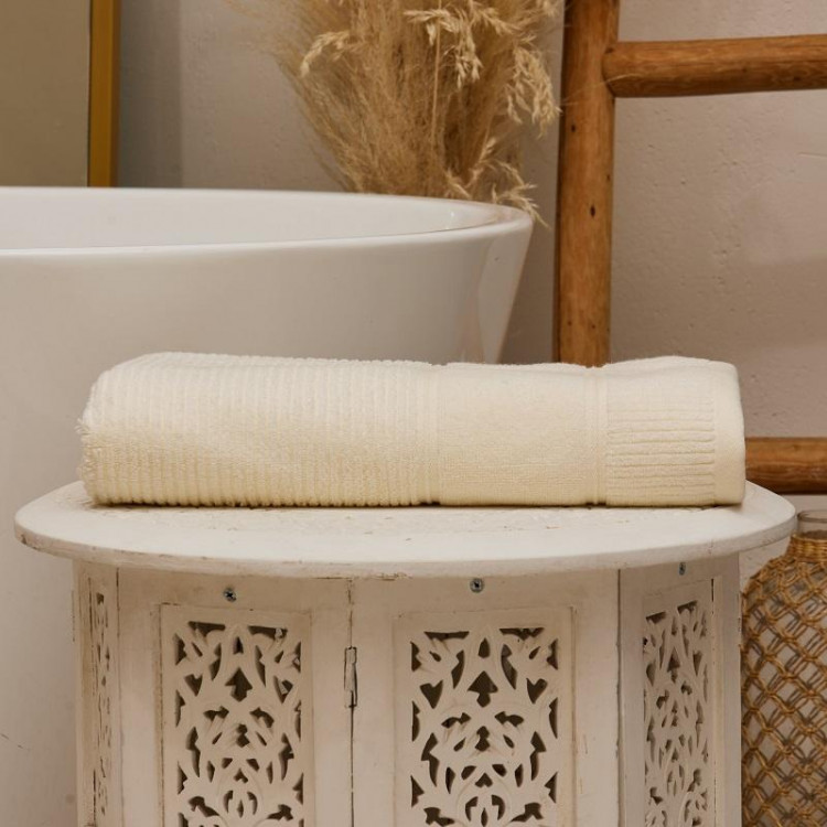 Полотенце махровое TAC DORA KREM кремовое 70х140