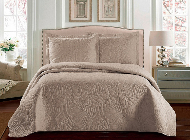 Покрывало с наволочками тонкое из микрофибры TANGO TRM MARRAKECH темно-бежевое 240х260