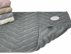 Коврик для ног махровый хлопковый KARVEN KV434 WAWE gri 50х80