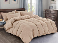 Постельное белье из жатого микросатина АЛЬВИТЕК FLUPPY SLEEP-022 бежевое 70х70 (2шт) 2-спальное