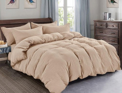 Постельное белье из жатого микросатина АЛЬВИТЕК FLUPPY SLEEP-022 бежевое 70х70 (2шт) 2-спальное