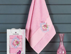 Полотенце махровое BRENTIS розовое 50х90 в коробке
