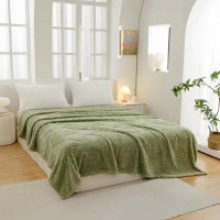 Плед из микрофибры TANGO БАБОЧКИ зеленый 200х220