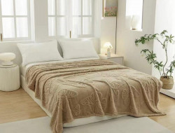 Плед из микрофибры TANGO БАБОЧКИ бежевый 200х220