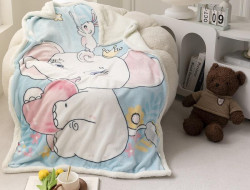 Плед детский фланелевый из микрофибры с шерпой TANGO LEONCELLO LEO1410-27 100х140