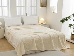 Плед из микрофибры TANGO БАБОЧКИ кремовый 200х220