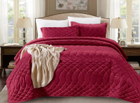 Покрывало с наволочками тонкое велюровое TANGO ROXETTE ROX-14 240х260