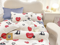Постельное белье из твил-сатина в ПВХ TANGO лав-гав 50х70 (2шт) евро