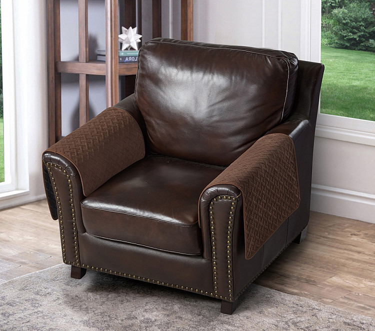 Накидка на подлокотники из микрофибры TANGO SOFA коричневая 70x70 (1шт)