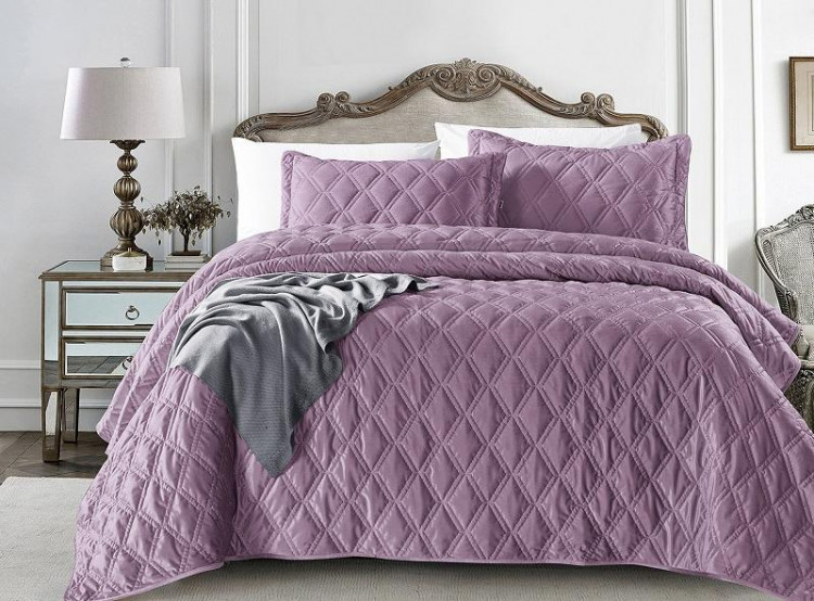 Покрывало с наволочками тонкое велюровое TANGO BACCARA BAC-07 240х260