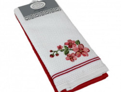 Набор кухонных полотенец хлопковых KARVEN HM770 ASKILI MUTFAK kirmizi-beyaz V4 40х60 (2шт)