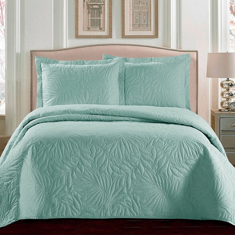 Покрывало с наволочками тонкое из микрофибры TANGO TRM MARRAKECH мятное 240х260