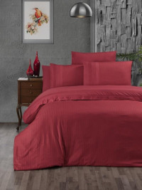 Постельное белье из DELUXE ранфорса KARVEN N028 GALA RED 50х70 (2шт) 1,5-спальное