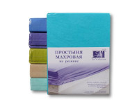 Простыня на резинке хлопковая махровая АЛЬВИТЕК лагуна 160х200