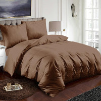 Постельное белье из микросатина TANGO коричневый зигзаг 50х70 (2шт) 2-спальное