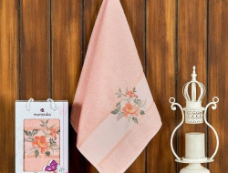 Полотенце махровое FLOWER оранжевый 50х90 в коробке