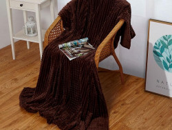 Плед из велсофта АЛЬВИТЕК SOFT PLUSH CARRE 004-SP 200х220