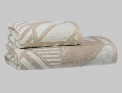 Полотенце махровое хлопковое SAREV H1040 PISA V3-BEJ 80х150