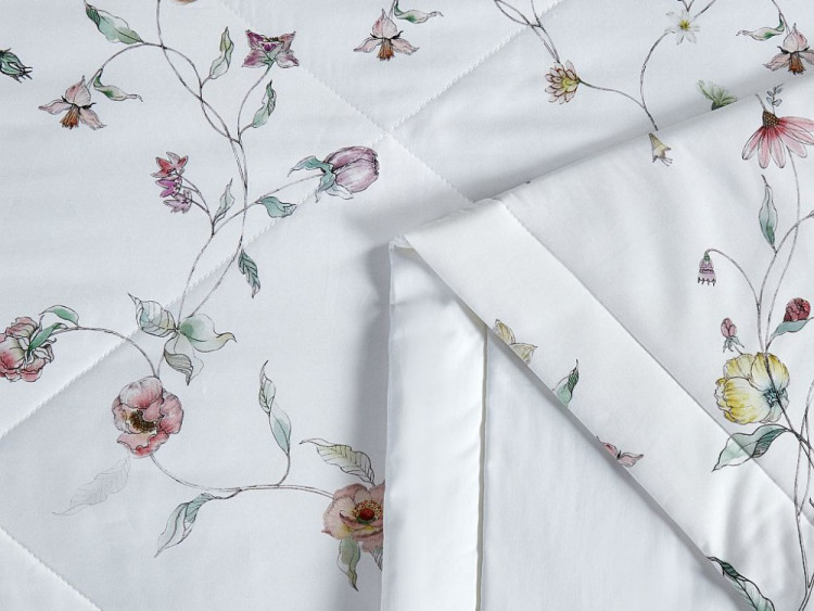 Постельное белье из египетского хлопка Premium с летним одеялом ASABELLA Нежные мечты 50х70 (2шт) 1,5-спальное