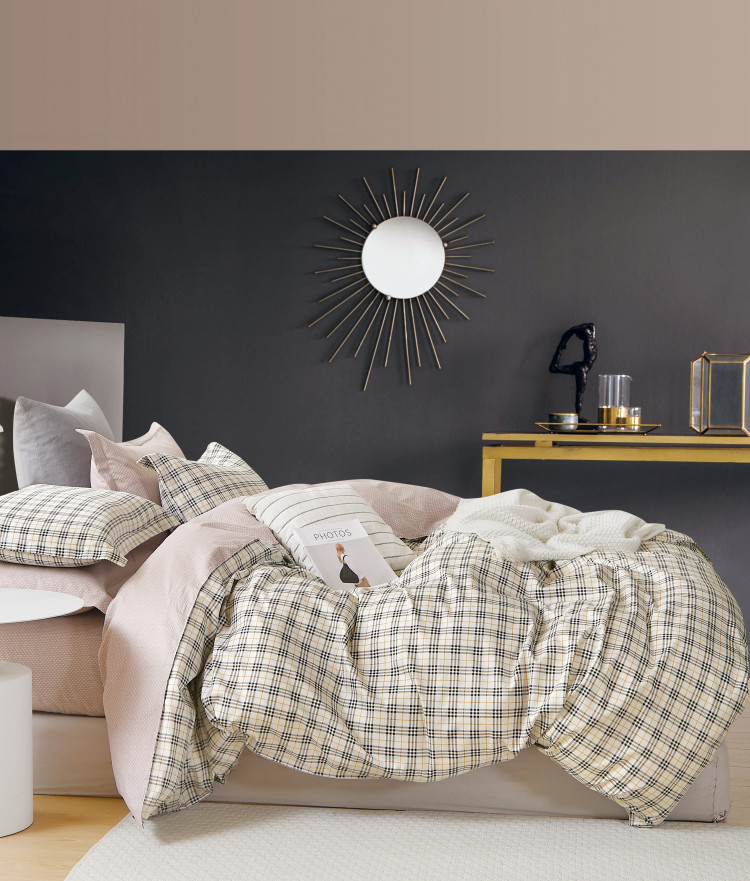 Постельное белье из твил-сатина TANGO классика в клетку 50х70 (2шт) 2-спальное