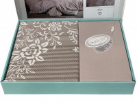 Постельное белье из ранфорса KARVEN N022 RUTE BEIGE V-1 50х70 (1шт), 70х70 (1шт) 1,5-спальное