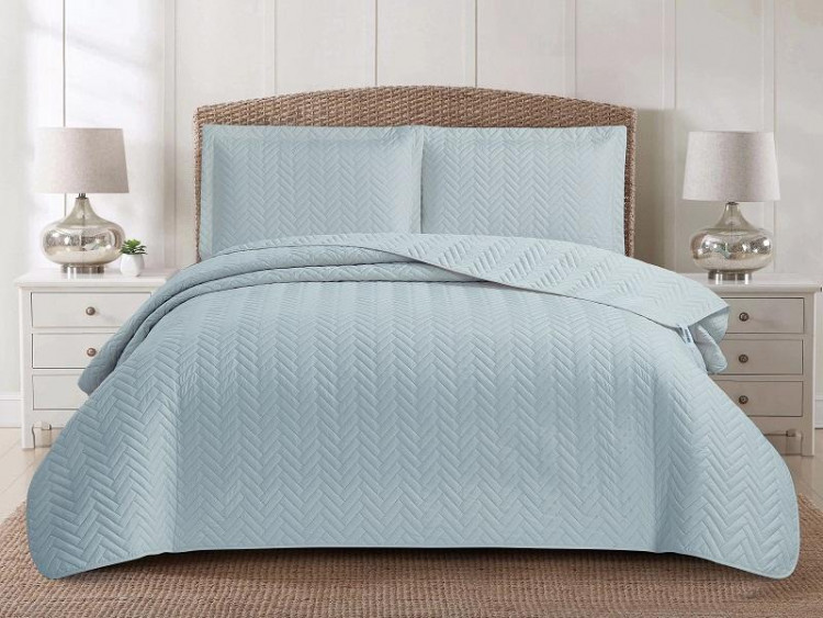 Покрывало тонкое из микрофибры TANGO AMZ MARRAKECH голубое 215х240