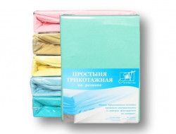 Простыня трикотажная на резинке АЛЬВИТЕК ментол 90х200
